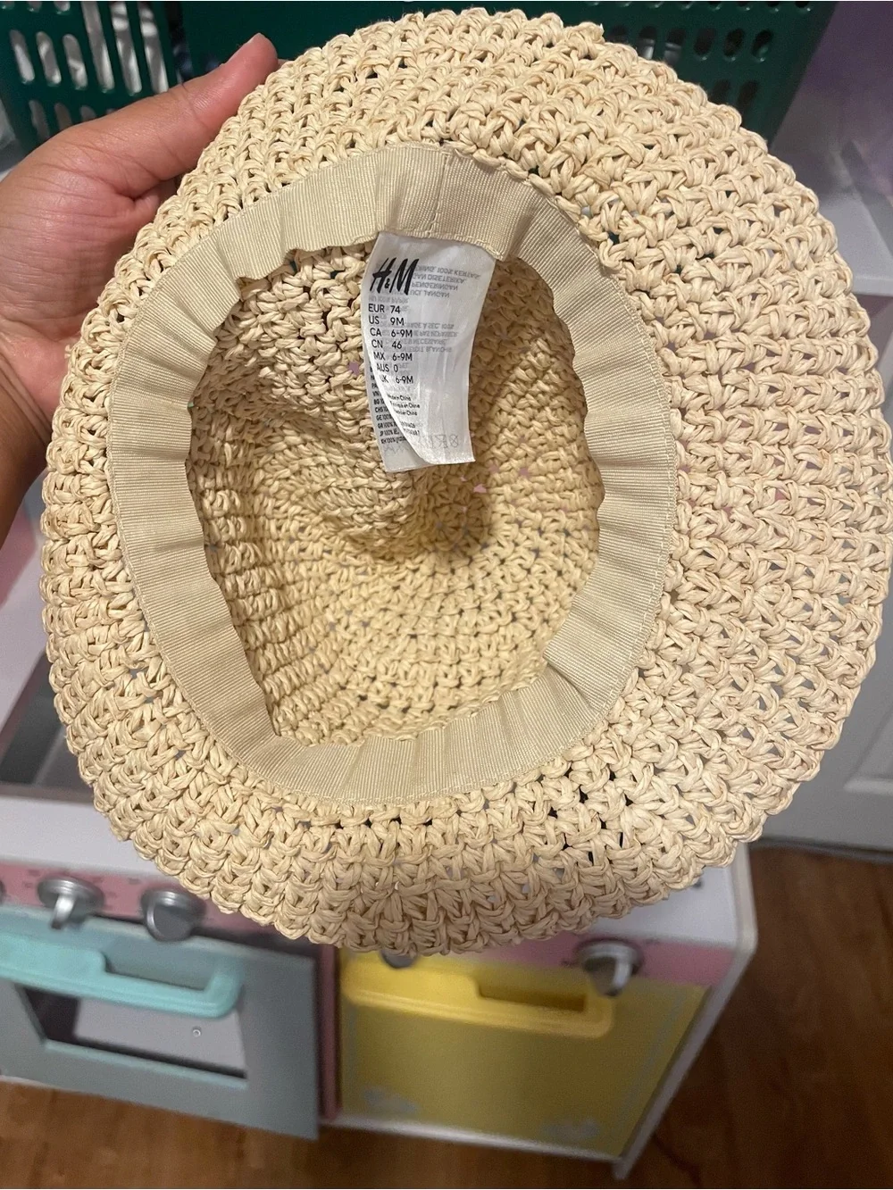 H&M Beige Crochet Bucket Hat